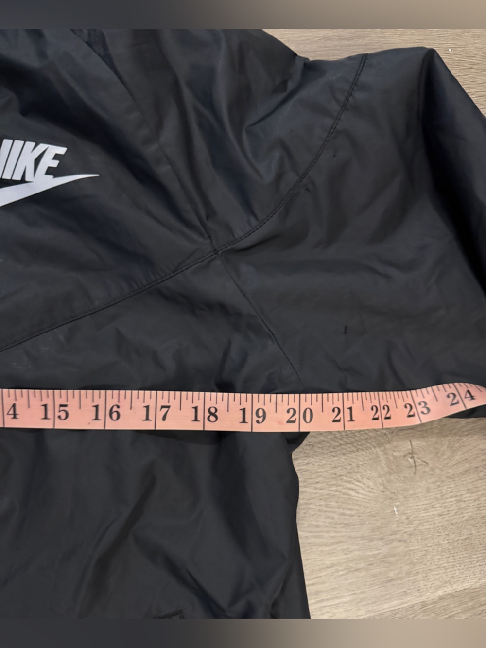 Nike Black Hooded Bomber Jacket with White Logo - Picture 8 of 10